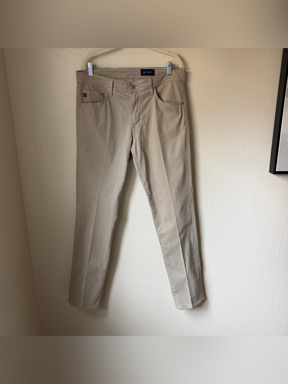 AG Adriano Goldschmied Tellis Modern Slim Pants 32x32 Desert Stone Beige - Picture 2 of 16